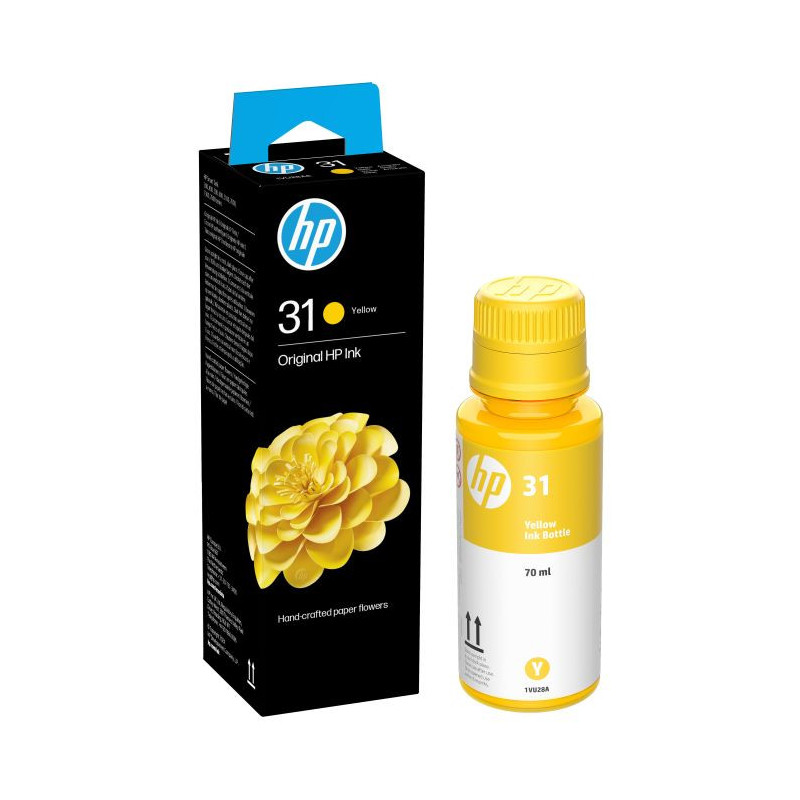 Frasco de Tinta HP 31 Amarelo (70 ml) (1VU28AE)