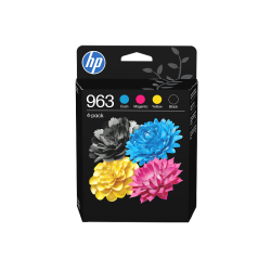 Conjunto de 4 Tinteiros HP Originais 963 Preto/Ciano/Magenta/Amarelo (6ZC70AE)
