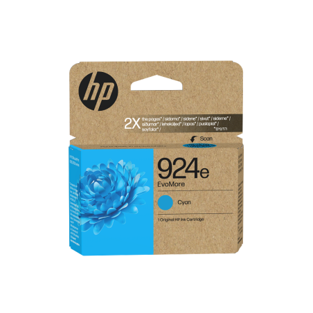 Tinteiro HP EvoMore 924e Original Ciano (4K0U7NE)