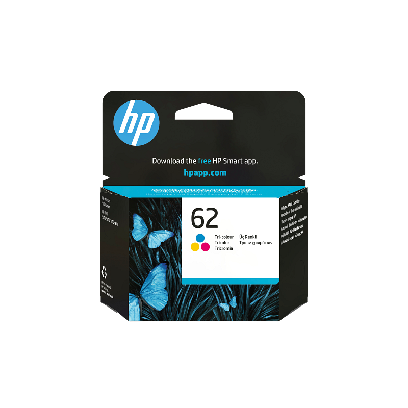 Tinteiro HP original 62 Tricolor (C2P06AE)