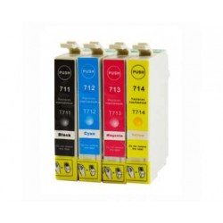 Multipack 10 Cartuchos de tinta Epson T0711/2/3/4 compatibles