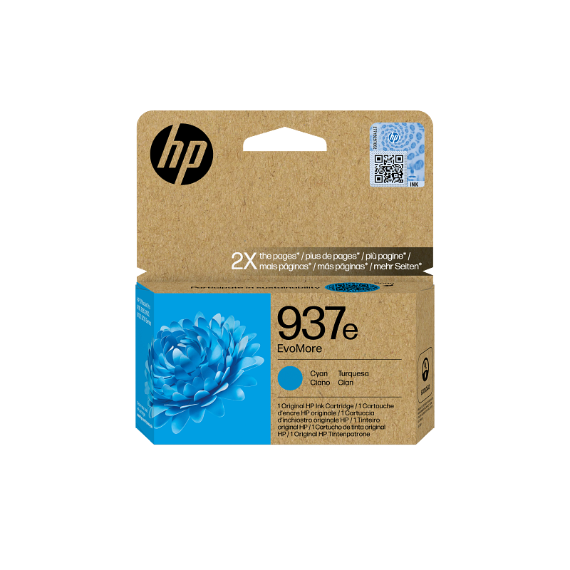 Tinteiro HP EvoMore 937e Original Ciano (4S6W6NE)
